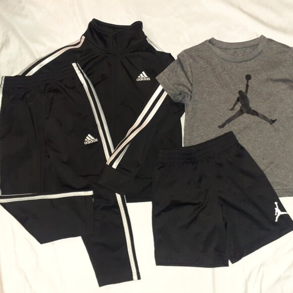 Kids clothes Lot BACK 2 SCHOOL outfits 2 PC set Adidas~Air Jordan-BOYS SIZE 4T - Picture 4 of 4